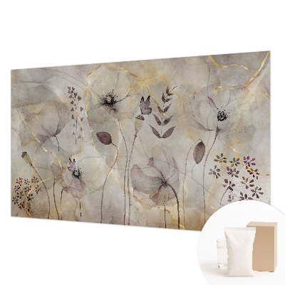 Papel mural con patrón decorativo con flores delicadas