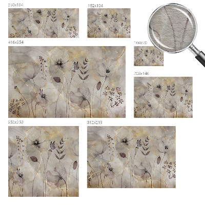 Papel mural con patrón decorativo con flores delicadas
