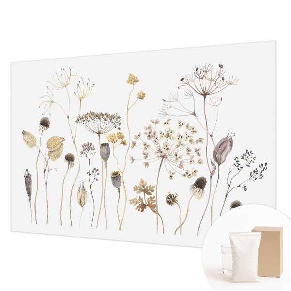 Mural decorativo con diseño de flores silvestres