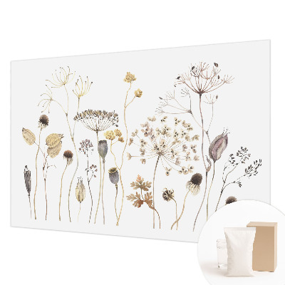 Mural decorativo con diseño de flores silvestres