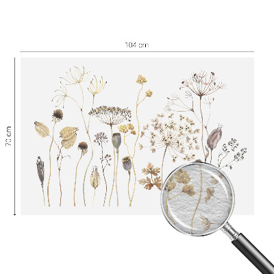 Mural decorativo con diseño de flores silvestres