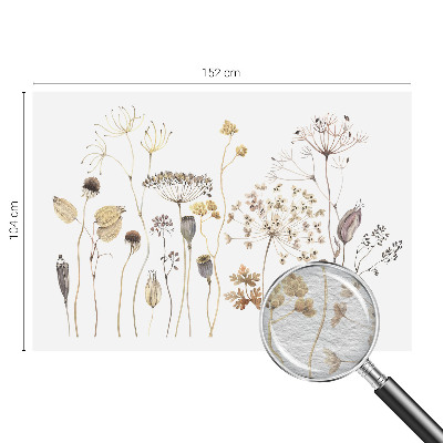 Mural decorativo con diseño de flores silvestres