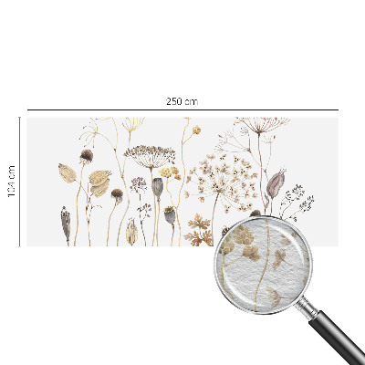 Mural decorativo con diseño de flores silvestres