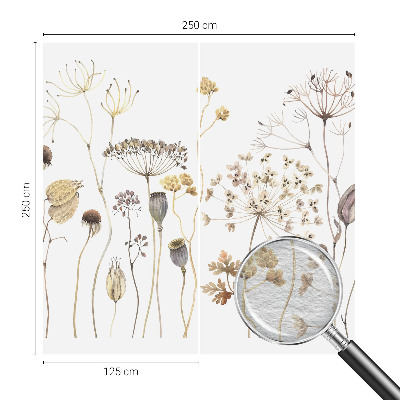 Mural decorativo con diseño de flores silvestres