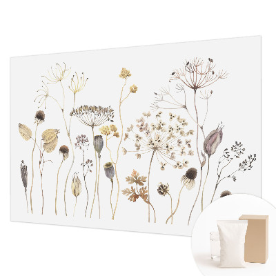 Mural decorativo con diseño de flores silvestres