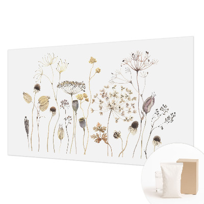 Mural decorativo con diseño de flores silvestres