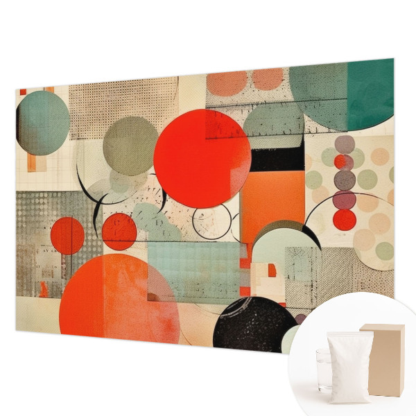 Papel mural texturado decorativo con un motivo de abstracción colorida