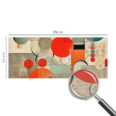 Papel mural texturado decorativo con un motivo de abstracción colorida