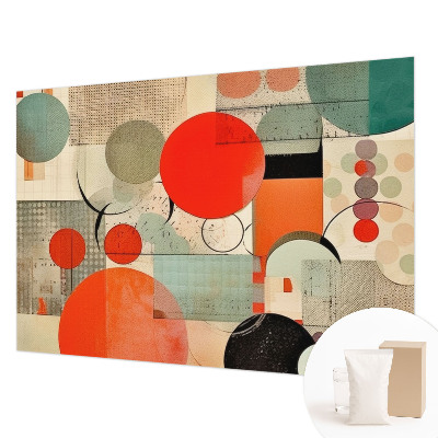 Papel mural texturado decorativo con un motivo de abstracción colorida