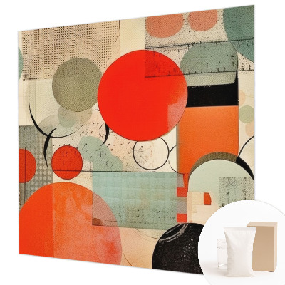 Papel mural texturado decorativo con un motivo de abstracción colorida