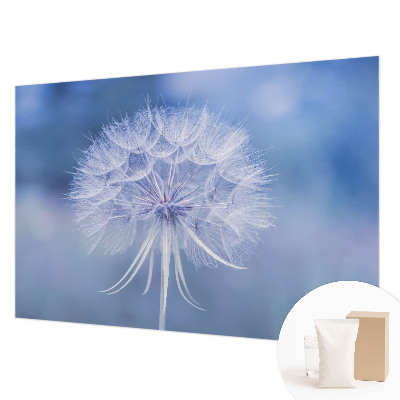 Fotomural decorativo para cabecero de cama con un diseño en tonos azul delicados