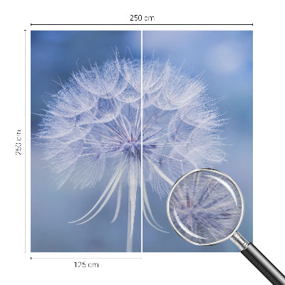 Fotomural decorativo para cabecero de cama con un diseño en tonos azul delicados
