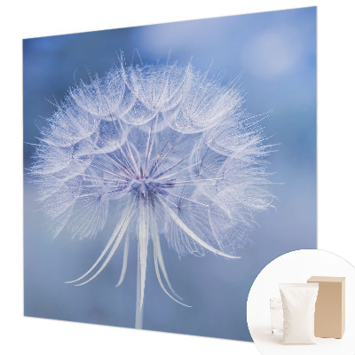 Fotomural decorativo para cabecero de cama con un diseño en tonos azul delicados