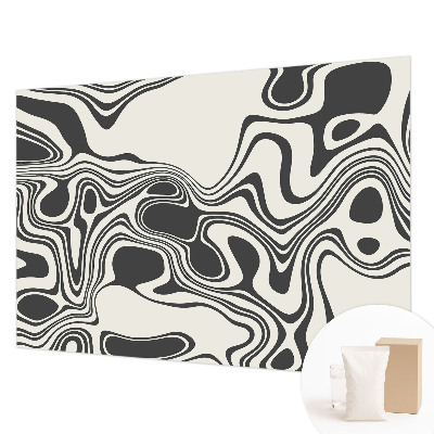 Papel mural con patrón decorativo con un diseño de líneas dinámicas