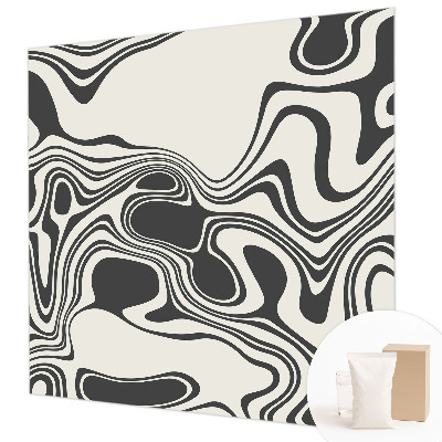 Papel mural con patrón decorativo con un diseño de líneas dinámicas