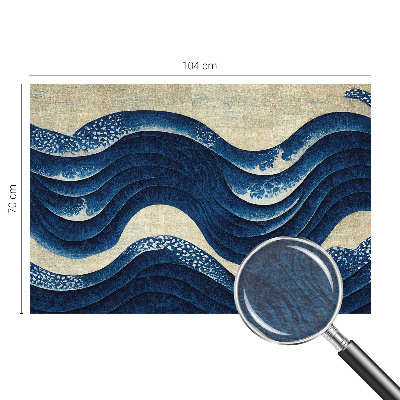 Papel mural texturado decorativo con motivos de formas oceánicas