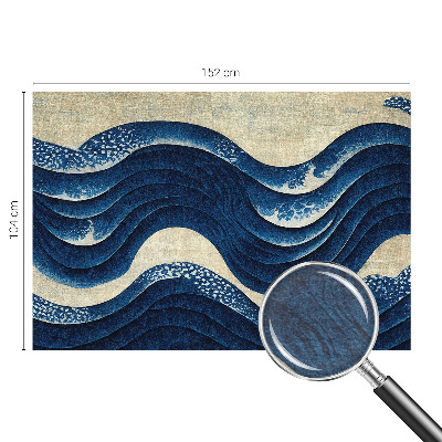 Papel mural texturado decorativo con motivos de formas oceánicas