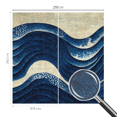 Papel mural texturado decorativo con motivos de formas oceánicas