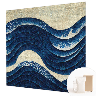 Papel mural texturado decorativo con motivos de formas oceánicas