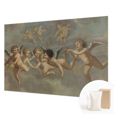 Fotomural decorativo para cabecero de cama con figuras angelicales
