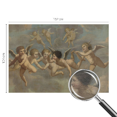 Fotomural decorativo para cabecero de cama con figuras angelicales