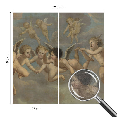 Fotomural decorativo para cabecero de cama con figuras angelicales