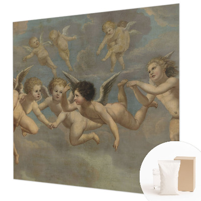 Fotomural decorativo para cabecero de cama con figuras angelicales