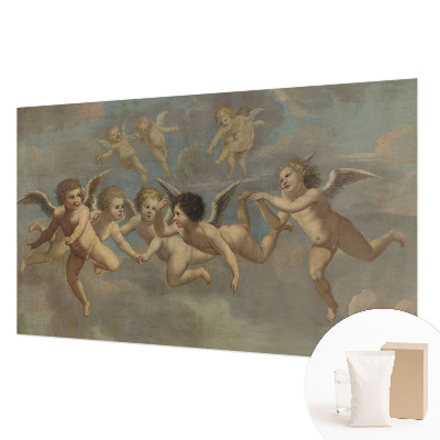 Fotomural decorativo para cabecero de cama con figuras angelicales