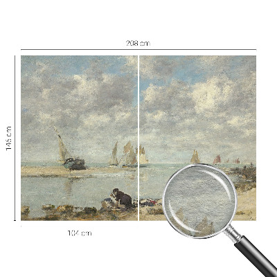 Mural de pared con estampado hermoso con paisajes marinos