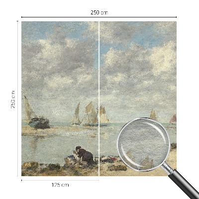 Mural de pared con estampado hermoso con paisajes marinos