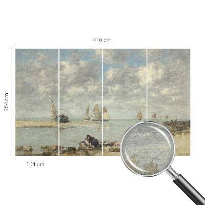 Mural de pared con estampado hermoso con paisajes marinos