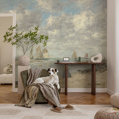 Mural de pared con estampado hermoso con paisajes marinos