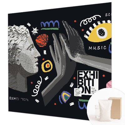 Papel mural con patrón decorativo con un motivo colorido para decorar paredes