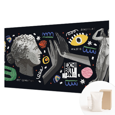 Papel mural con patrón decorativo con un motivo colorido para decorar paredes