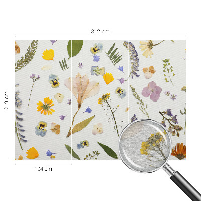 Mural decorativo con motivo de flores de primavera
