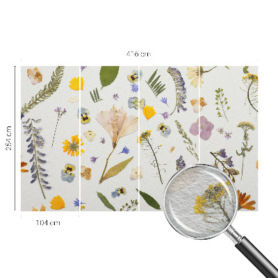 Mural decorativo con motivo de flores de primavera