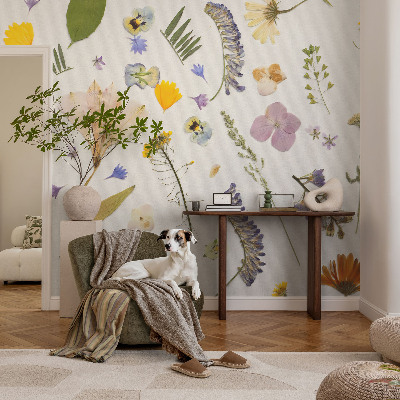 Mural decorativo con motivo de flores de primavera