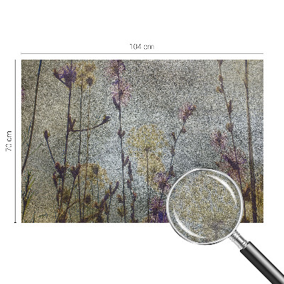 Papel mural texturado decorativo con estampado de flores silvestres