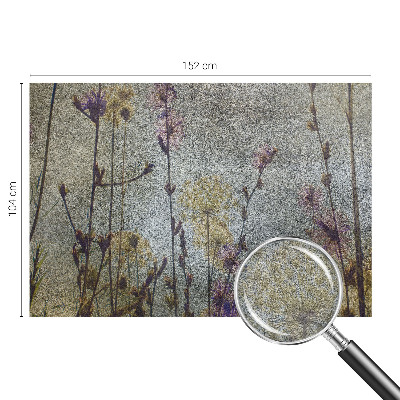 Papel mural texturado decorativo con estampado de flores silvestres