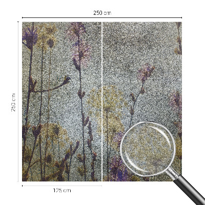 Papel mural texturado decorativo con estampado de flores silvestres