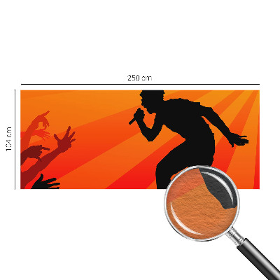 Fotomural decorativo para cabecero de cama con una escena rítmica