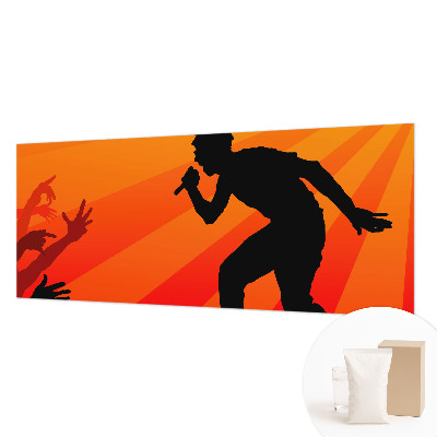 Fotomural decorativo para cabecero de cama con una escena rítmica