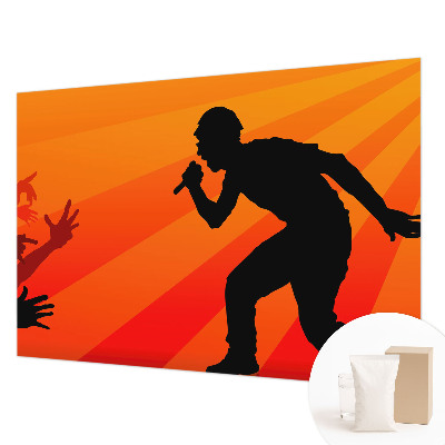 Fotomural decorativo para cabecero de cama con una escena rítmica