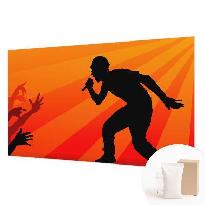 Fotomural decorativo para cabecero de cama con una escena rítmica
