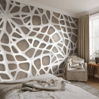Mural decorativo con diseño de red de encaje