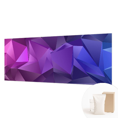 Mural de pared con estampado hermoso con un motivo de triángulos morados