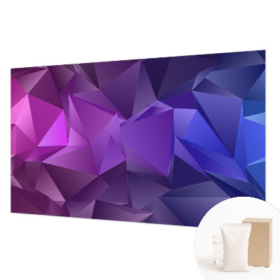 Mural de pared con estampado hermoso con un motivo de triángulos morados