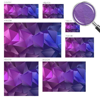 Mural de pared con estampado hermoso con un motivo de triángulos morados