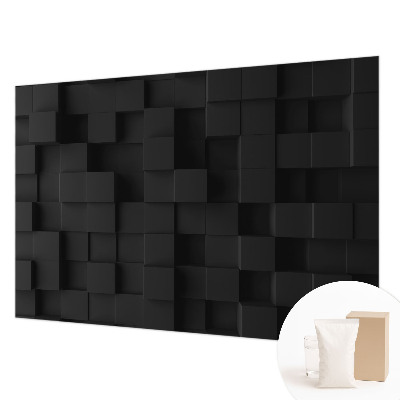 Papel mural con patrón decorativo con diseño de cubos tridimensionales