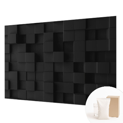 Papel mural con patrón decorativo con diseño de cubos tridimensionales